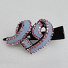 Fashional hair Clip with Plastic, 78x53mm, Sold by Group