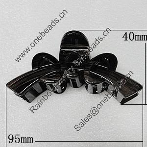 Fashional hair Clip with Plastic, 95x40mm, Sold by Group