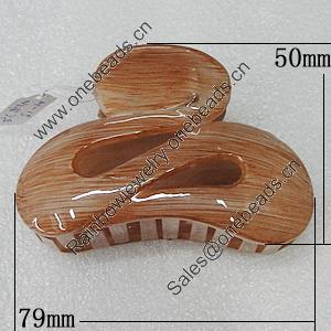 Fashional hair Clip with Plastic, 79x50mm, Sold by Group