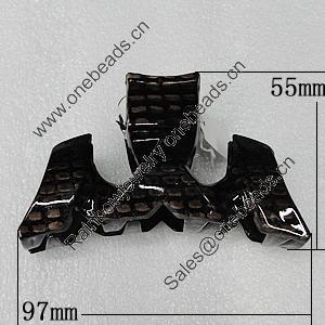 Fashional hair Clip with Plastic, 97x55mm, Sold by Group