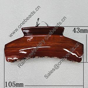 Fashional hair Clip with Plastic, 105x43mm, Sold by Group