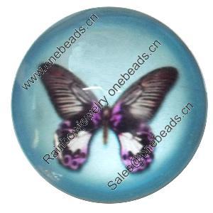 Resin Cabochons, No-Hole Jewelry findings, 29mm, Sold by Bag