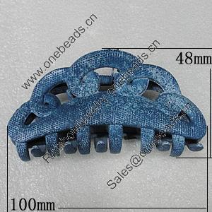 Fashional hair Clip with Plastic, 100x48mm, Sold by Group