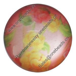 Resin Cabochons, No-Hole Jewelry findings, 29mm, Sold by Bag