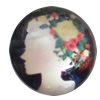 Resin Cabochons, No-Hole Jewelry findings, 29mm, Sold by Bag