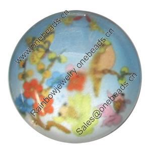 Resin Cabochons, No-Hole Jewelry findings, 29mm, Sold by Bag