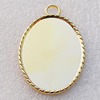 Zinc Alloy Cabochon Settings, Lead-free, Outside Diameter:33x41mm Inner Diameter:28x37mm, Sold by Bag