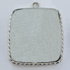 Zinc Alloy Cabochon Settings, Lead-free, Outside Diameter:34x37mm Inner Diameter:30x33mm, Sold by Bag