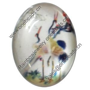 Resin Cabochons, No-Hole Jewelry findings, 29x39mm, Sold by Bag