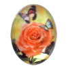 Resin Cabochons, No-Hole Jewelry findings, 29x39mm, Sold by Bag