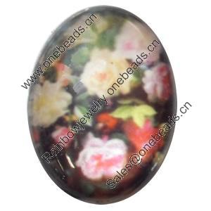 Resin Cabochons, No-Hole Jewelry findings, 29x39mm, Sold by Bag