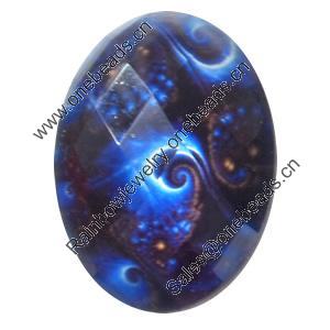 Resin Faceted Cabochons, No-Hole Jewelry findings, 28x38mm, Sold by Bag