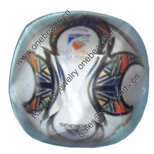 Resin Faceted Cabochons, No-Hole Jewelry findings, 26mm, Sold by Bag