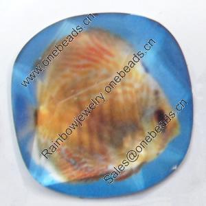 Resin Faceted Cabochons, No-Hole Jewelry findings, 26mm, Sold by Bag