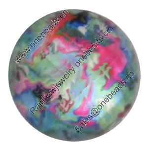 Resin Faceted Cabochons, No-Hole Jewelry findings, 25mm, Sold by Bag