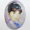 Resin Faceted Cabochons, No-Hole Jewelry findings, 30x40mm, Sold by Bag