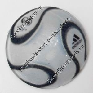 Resin Cabochons, No-Hole Jewelry findings, 25mm, Sold by Bag