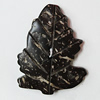 Coconut Shell Button, Leaf 40x32mm Hole:1.5mm, Sold by Bag 