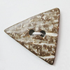 Coconut Shell Button, Triangle 35mm Hole:3.5mm, Sold by Bag 