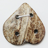 Coconut Shell Connectors, Heart 46x44mm Hole:4mm, Sold by Bag 