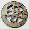 Coconut Shell Beads, Flat Round 56mm Hole:4.5mm, Sold by Bag 