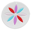 Resin Pendants, Flat Round 59mm Hole:2mm, Sold by Bag 