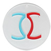 Resin Pendants, Flat Round 59mm Hole:2mm, Sold by Bag 