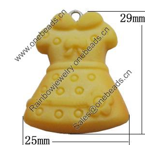 Resin Pendants, Dress 29x25mm, Sold by Bag 