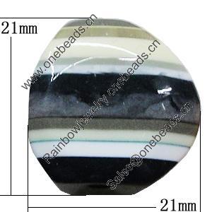 Resin Beads, Polygon 21x21mm Hole:2.5mm, Sold by Bag 