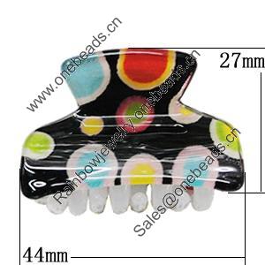 Fashional hair Clip with Acrylic, 44x27mm, Sold by Group