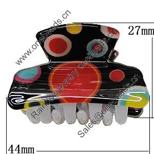 Fashional hair Clip with Acrylic, 44x27mm, Sold by Group