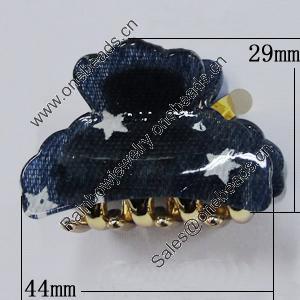 Fashional hair Clip with Acrylic, 44x29mm, Sold by Group