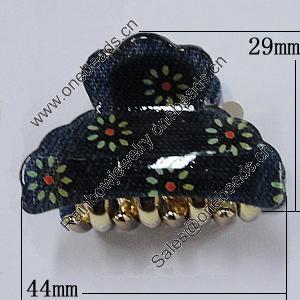 Fashional hair Clip with Acrylic, 44x29mm, Sold by Group