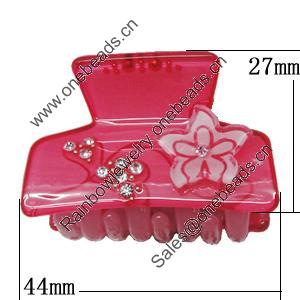 Fashional hair Clip with Acrylic, 44x27mm, Sold by Group