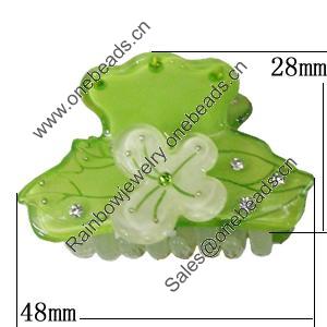 Fashional hair Clip with Acrylic, 48x28mm, Sold by Group