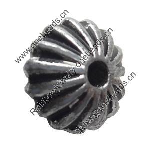 Antique Silver Plastic Beads, 5x7mm, Hole:Approx 2mm, Sold by Bag