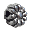 Antique Silver Plastic Beads, Flower, 6x4mm, Hole:Approx 2mm, Sold by Bag
