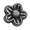 Antique Silver Plastic Beads, Flower, 7x3mm, Hole:Approx 2mm, Sold by Bag