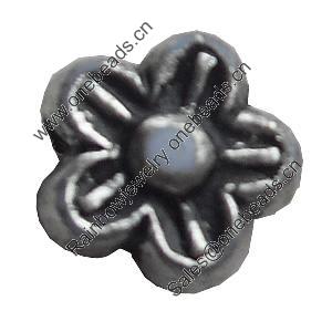 Antique Silver Plastic Beads, Flower, 7x3mm, Hole:Approx 2mm, Sold by Bag