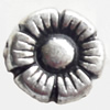 Antique Silver Plastic Beads, Flower, 10x3mm, Hole:Approx 2mm, Sold by Bag