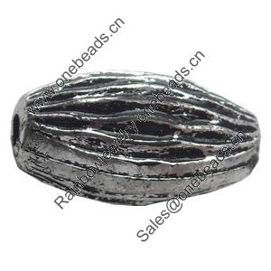 Antique Silver Plastic Beads, 14x7mm, Hole:Approx 2mm, Sold by Bag