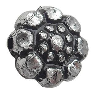 Antique Silver Plastic Beads, 9mm, Hole:Approx 2mm, Sold by Bag