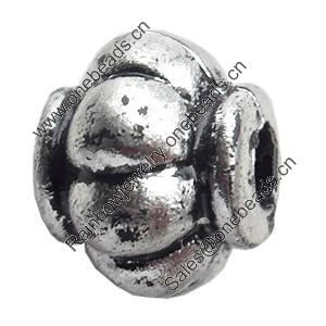 Antique Silver Plastic Beads, 9x10mm, Hole:Approx 4mm, Sold by Bag