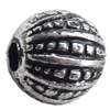 Antique Silver Plastic Beads, 12mm, Hole:Approx 4mm, Sold by Bag