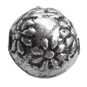 Antique Silver Plastic Beads, 10mm, Hole:Approx 3mm, Sold by Bag