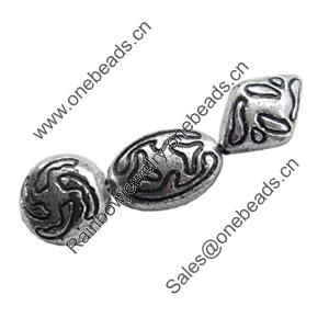 Antique Silver Plastic Beads, Mix Style, 14-17x11mm, Hole:Approx 3mm, Sold by Bag
