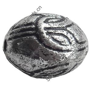 Antique Silver Plastic Beads, 13x10mm, Hole:Approx 2mm, Sold by Bag