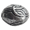 Antique Silver Plastic Beads, 13x10mm, Hole:Approx 2mm, Sold by Bag