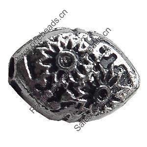 Antique Silver Plastic Beads, 10x7mm, Hole:Approx 3mm, Sold by Bag
