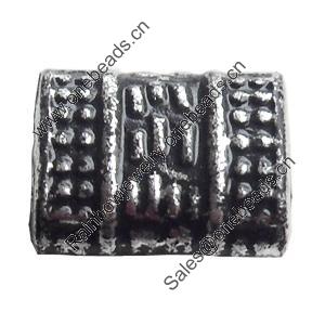 Antique Silver Plastic Beads, 9x7mm, Hole:Approx 2mm, Sold by Bag